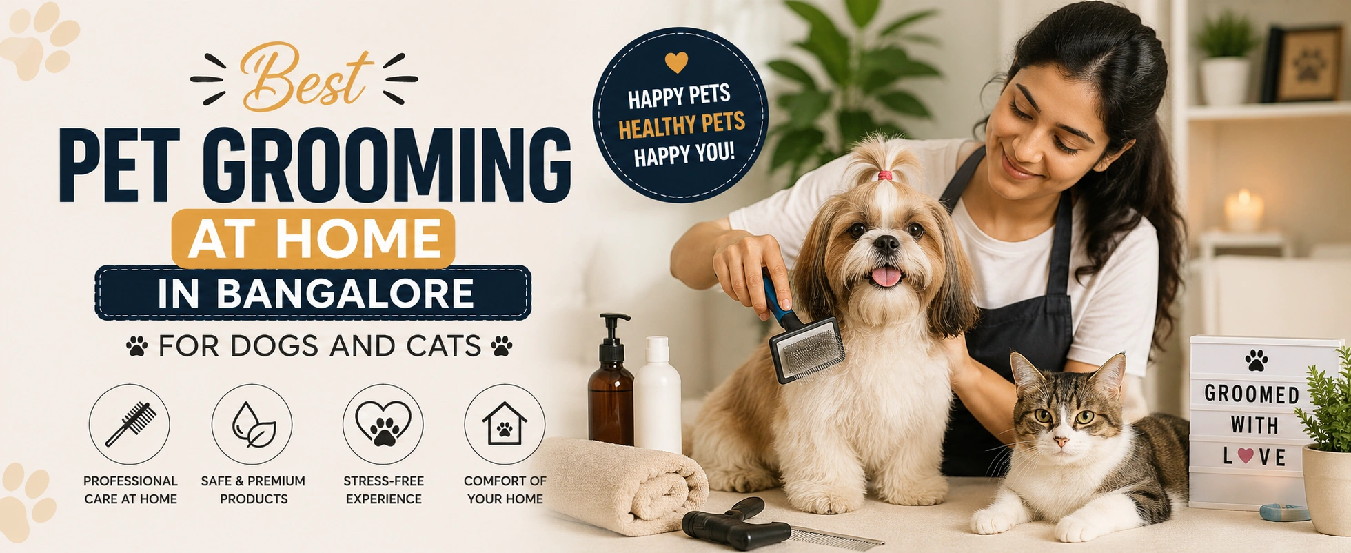 Pet Grooming at Home in Bangalore